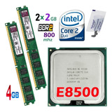 Kit Memória Ddr2 800mhz 4gb Cpu Core 2 Duo E8500 3 16 Ghz