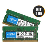 Kit Memória Note Ddr4 64gb 3200mhz 2x32gb 1 2v Crucial Nfe