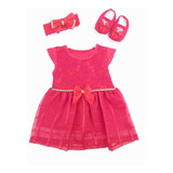 Kit Menina 1vestido 1sapato 1faixa  Promoção  Bebê  Infantil