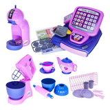 Kit Menina Expresso Bolo Brinquedo Café Batedeira Forma 32pç
