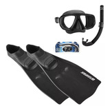 Kit Mergulho Completo Máscara Snorkel Pé De Pato Seasub