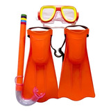 Kit Mergulho Infantil 3 Pecas Oculos  Snorkel E Pe De Pato