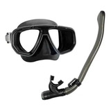 Kit Mergulho Mascara Snorkel Com Valvula Dua Pro Seasub