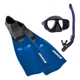 Kit Mergulho Seasub Máscara Snorkel Nadadeira