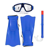 Kit Mergulho Snorkel Pé De Pato Mascara Natação Verão Férias