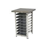Kit Mesa Apoio Mes 004 Bancada Capacidade 8 Níveis 8 Assadeiras 35x35 Progás