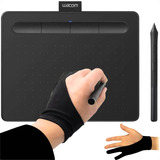 Kit Mesa Digitalizadora Wacom Intuos Ctl4100 Luva Desenho