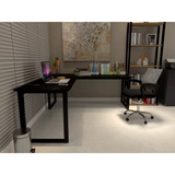 Kit Mesa Escritório 150x150 Cadeira Ergonômica Mesh Detroit