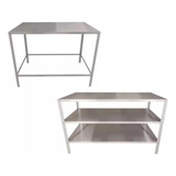Kit Mesa Inox 3 Prateleiras Bancada Inox Multiuso Clinica