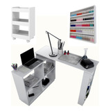 Kit Mesa Manicure L Expositor Esmaltes Nichos Adquira Já