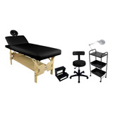 Kit Mesa Reclinável Regulavel Escada Mocho Carrinho Aux Lupa