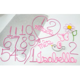 Kit Mesversario E Nome Ate 9 Letras Em Tricotin 3 Desenhos