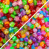 Kit Miçanga Infantil Letra Alfabeto Vogais 720 Pçs brinde