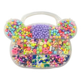Kit Miçanga Infantil Montagem De Pulseira Colar 1 000 Peças