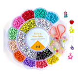 Kit Miçanga Montagem Bijuteria Pulseira Colar Infantil Flor
