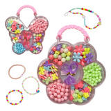 Kit Miçangas C Estojo Fio Nylon P Fazer Pulseiras Colares