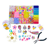 Kit Miçangas Caixa Infantil 6000 Peças Pulseiras Artesanato