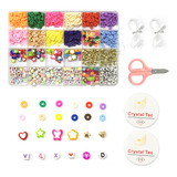Kit Miçangas Colorida 1500 Pç P fazer Pulseiras E Brinde Diy