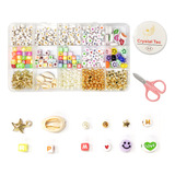 Kit Miçangas Colorida 360 Pç P fazer Pulseiras E Brinde Diy