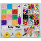 Kit Miçangas Infantil 4300 Pçs P Montar Pulseiras Colares