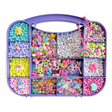 Kit Miçangas Infantil 5000 Pçs P Montar Pulseiras Bolinhas