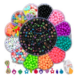 Kit Miçangas Infantil Montar Pulseira Colar Bijuteria 1500