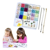 Kit Miçangas Infantil P Montar Pulseiras Bolinhas Pingentes