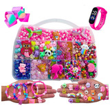 Kit Miçangas Menina P montar Infantil Pulseiras Bijuteria