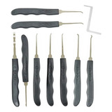 Kit Micha 9pcs Para Chaveiro Abertura De Cadeado Oficina Pro