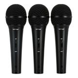 Kit Microfone 3 Behringer Ultravoice Xm1800s Dinâmico Preto