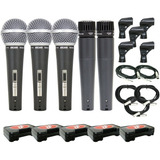 Kit Microfone Arcano 3 Renius 8 Xlr xlr 2 Renius 7 Xlr p10