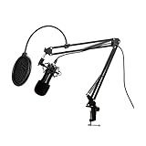 Kit Microfone Condensador Alra Music Xlr AL M800 PodCast