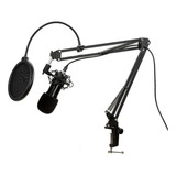 Kit Microfone Condensador Alra Music Xlr Al m800 Podcast