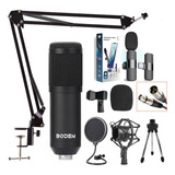 Kit Microfone Condensador Bm800 Xlr Estúdio