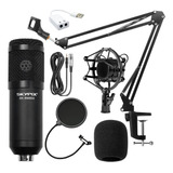 Kit Microfone Condensador Profissional De Estúdio