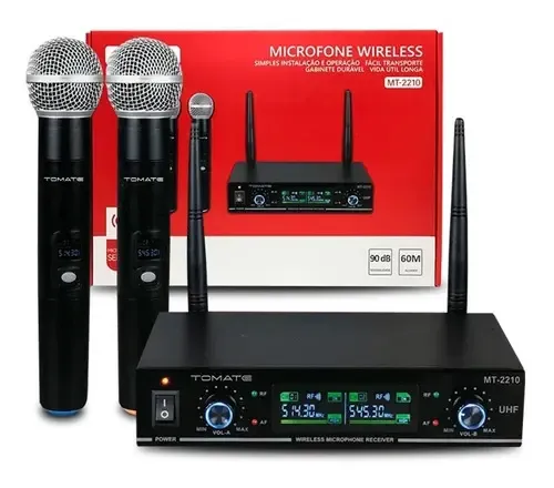 Kit Microfone Duplo Profissional