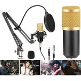 Kit Microfone Estúdio Com Pop Filter