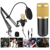 Kit Microfone Estúdio Com Pop Filter