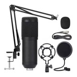 Kit Microfone Profissional Canto Podcast Condensador