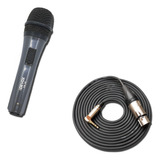 Kit Microfone Reportagem Câmera Dslr Cabo Audio P2 P Xlr 3m