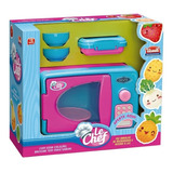 Kit Microondas Le Chef Acessorios Som E Luz Usual Brinquedos