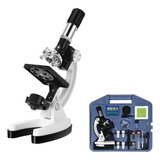 Kit Microscopio Biologico Maleta Portátil 51 Peça 600x 1200x