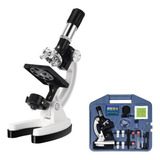 Kit Microscopio Biologico Maleta Portátil 51 Peça 600x 1200x