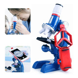 Kit Microscópio Educativo Infantil Com Suporte Para Celular