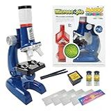 Kit Microscópio Infantil Brinquedo De Cientista