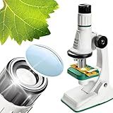 Kit Microscopio Infantil Optico Com Led Para Criança Brinquedo Educativo Educacional Pedagógico Presente Para Crianças 5 Anos Menino Menina Conjunto