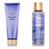 Kit Midnight Bloom Body Mist Splash Perfume 250ml Creme Hidratante Corporal 236ml Victoria s Secret Original Nt Fiscal