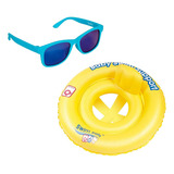 Kit Minha Primeira Boia Infantil Com Óculos De Sol Baby