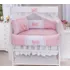 Kit Mini Berço Menino Menina Algodão Safari Rose Laços Saia