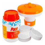Kit Mini Flutuador Clorador Piscinas Pastilhas Cloro Limpeza